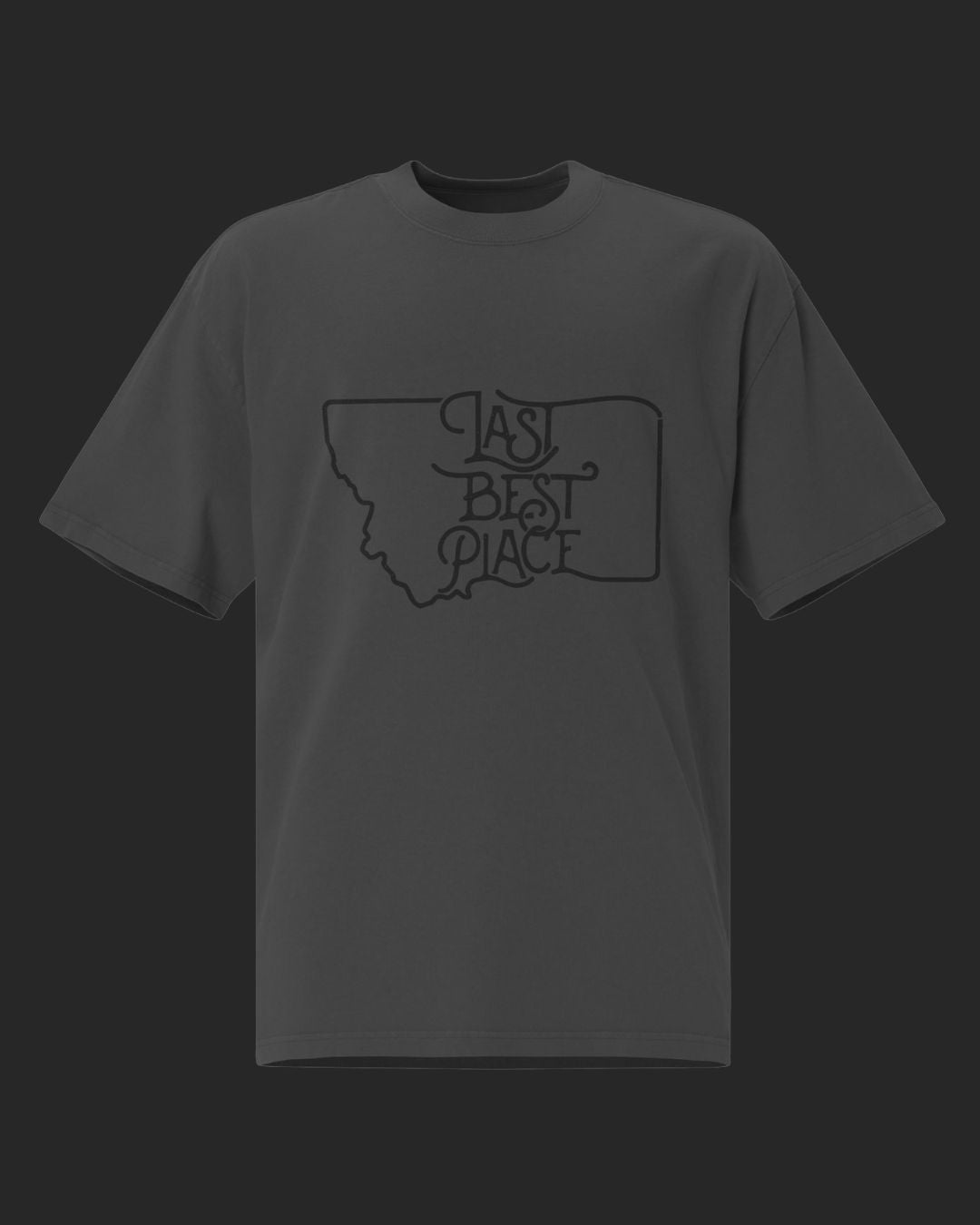 Montana Charcoal - Oversized faded t-shirt | Last Best Place