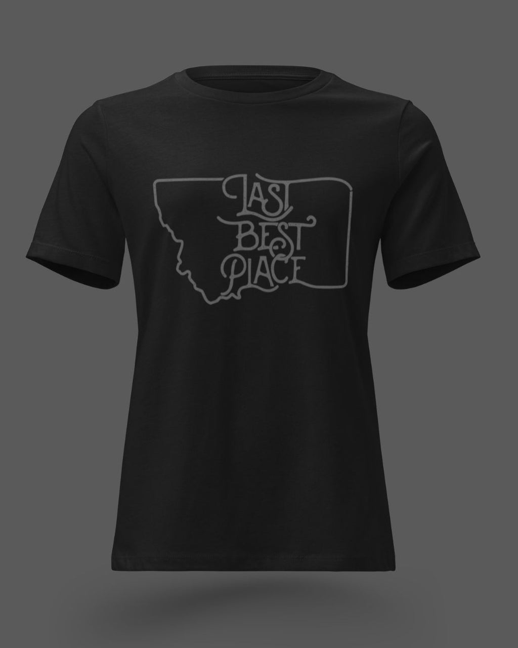 Montana Black Cast Iron-Dyed Women's Tee | Last Best Place
