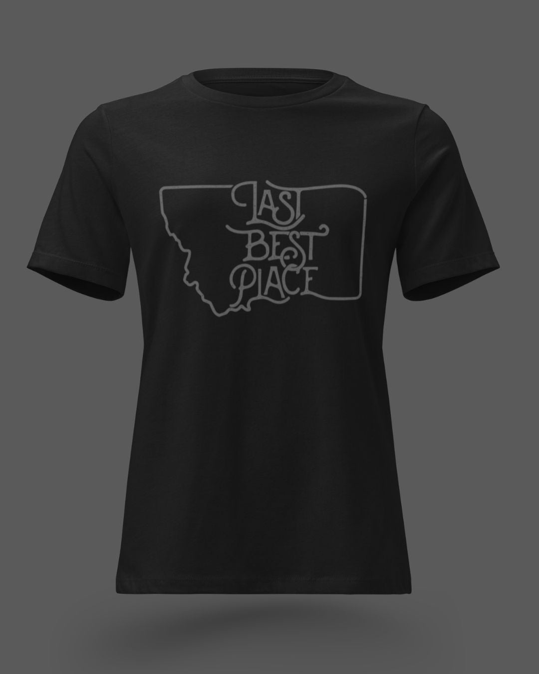 Montana Black Cast Iron-Dyed Women's Tee | Last Best Place