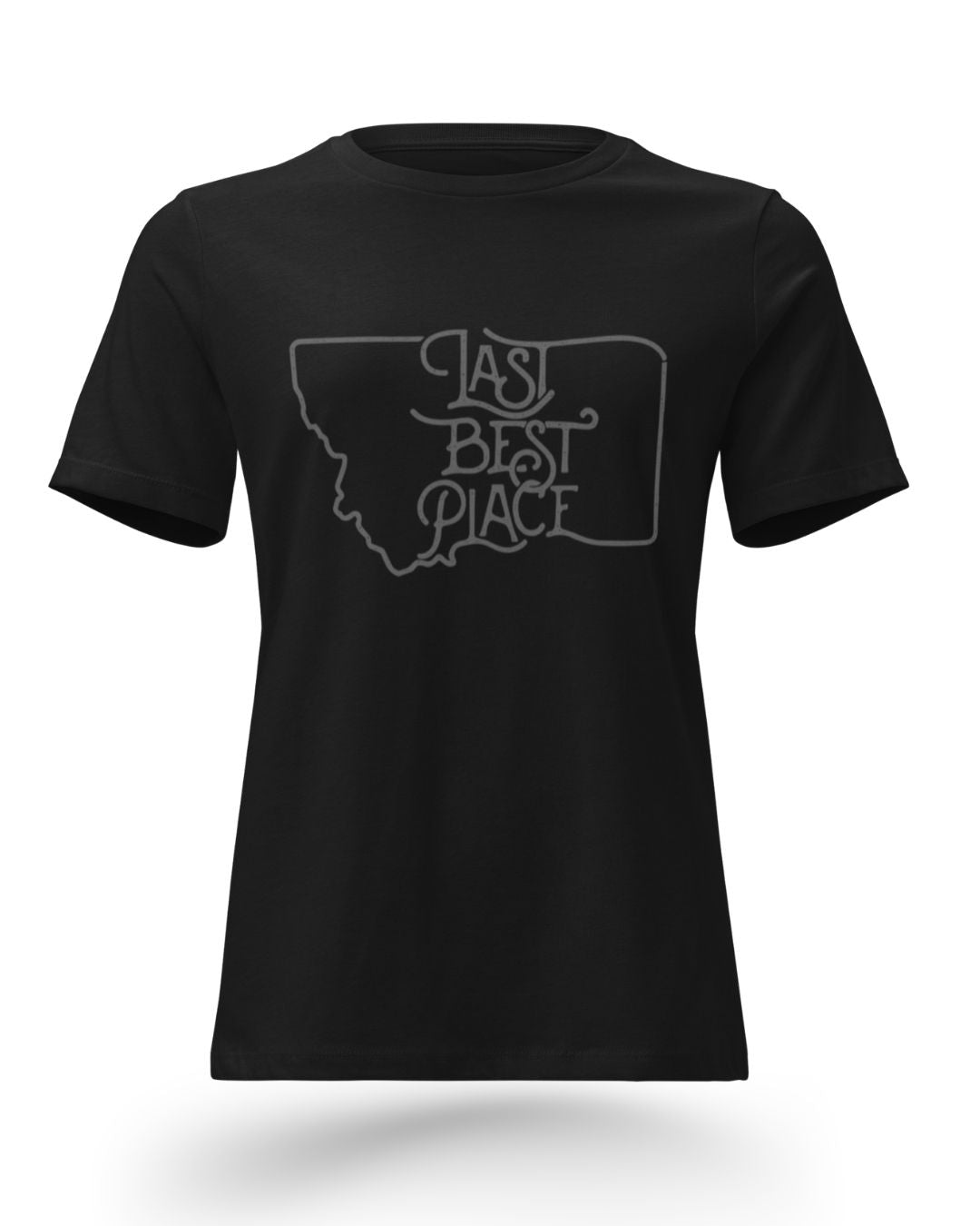 Montana Black Cast Iron-Dyed Women's Tee | Last Best Place
