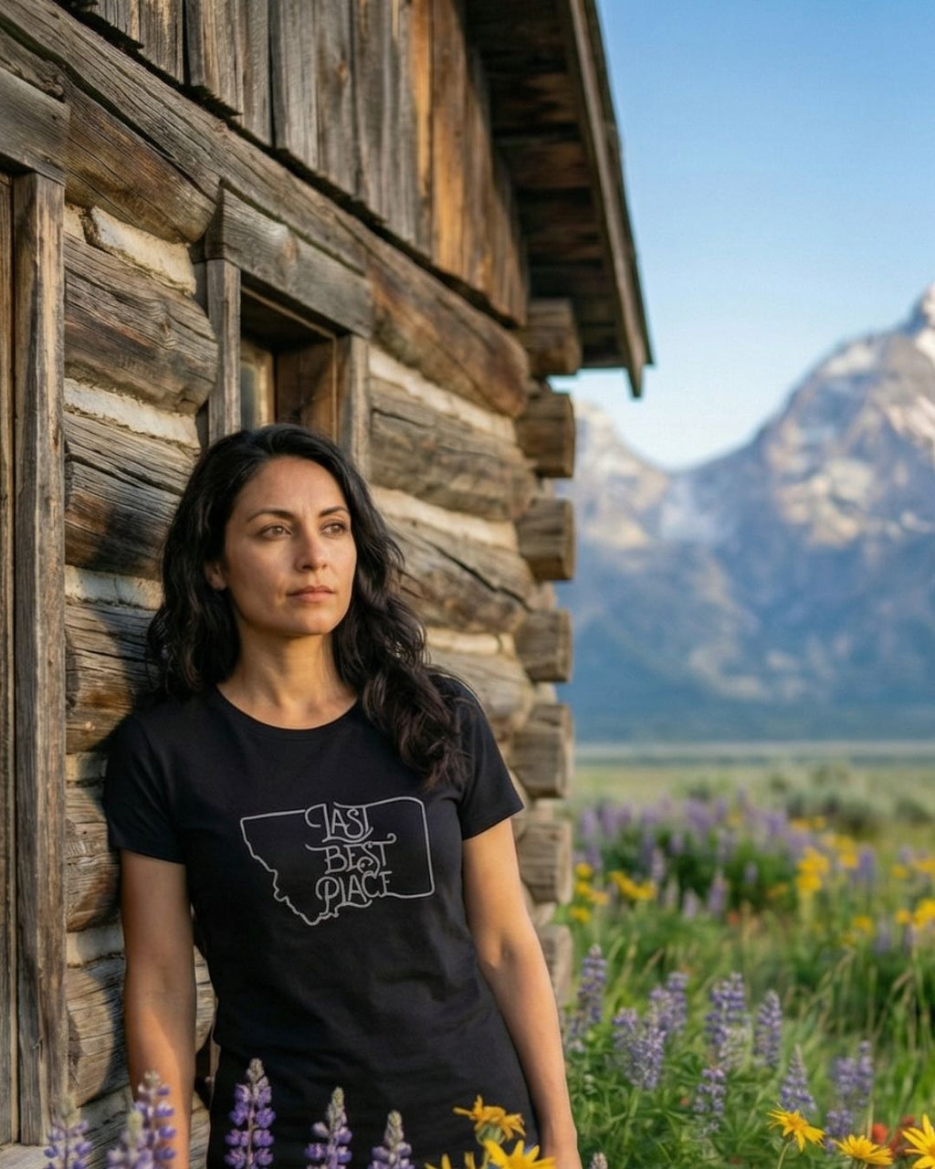 Montana Black Cast Iron-Dyed Women's Tee | Last Best Place