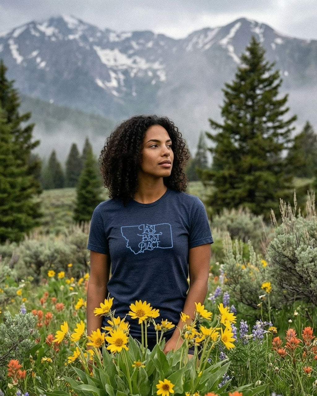 Montana Night Sky-Dyed Women's Tee | Last Best Place