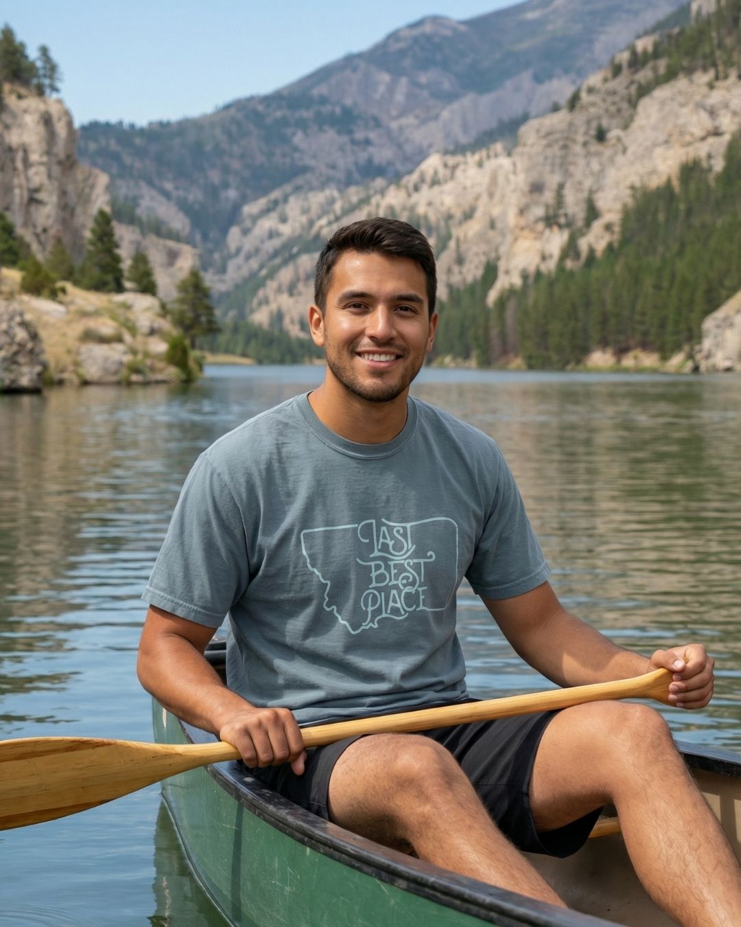 Montana River Rock Slate Men's Tee | Last Best Place