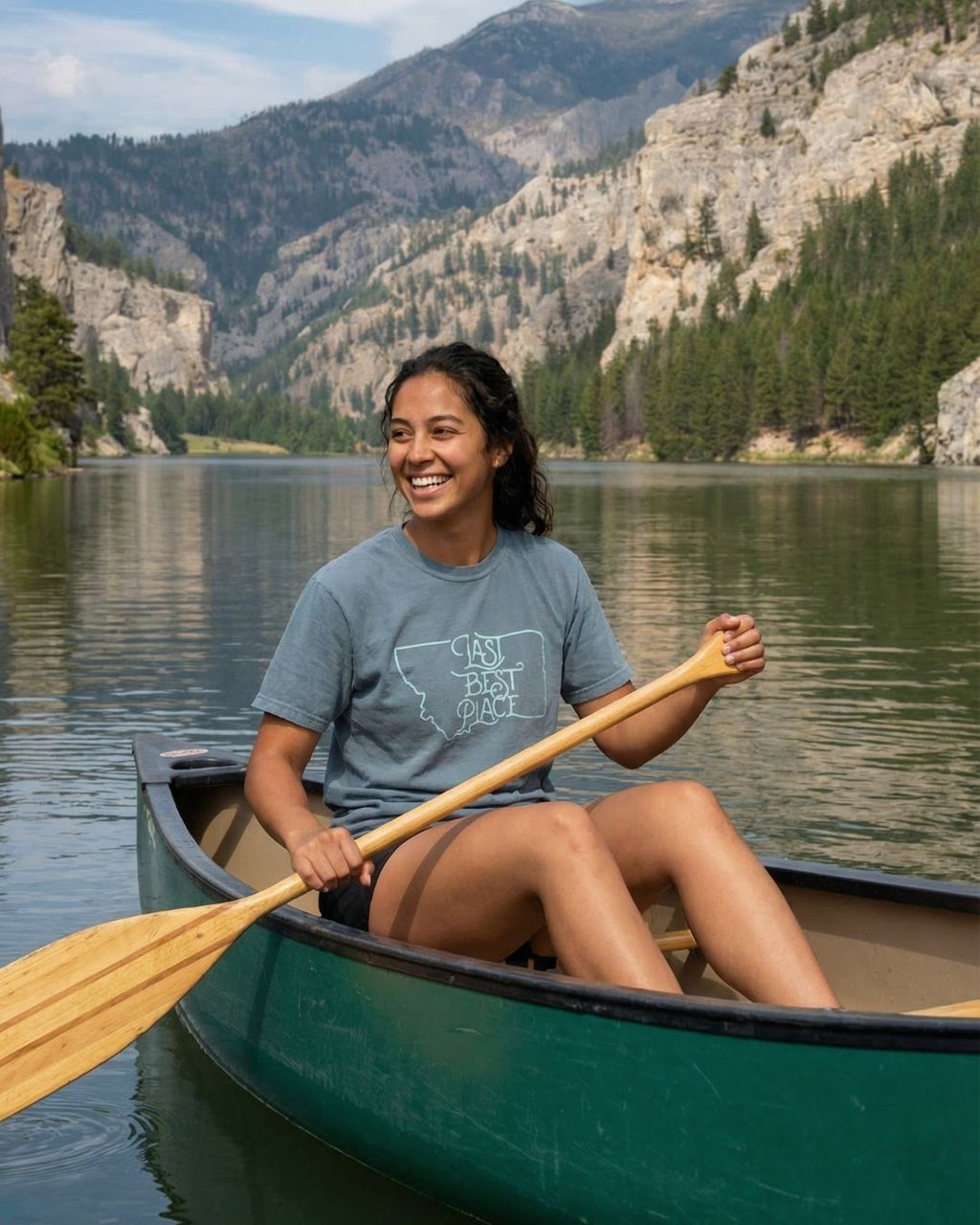 Montana River Rock Slate Women's Tee | Last Best Place