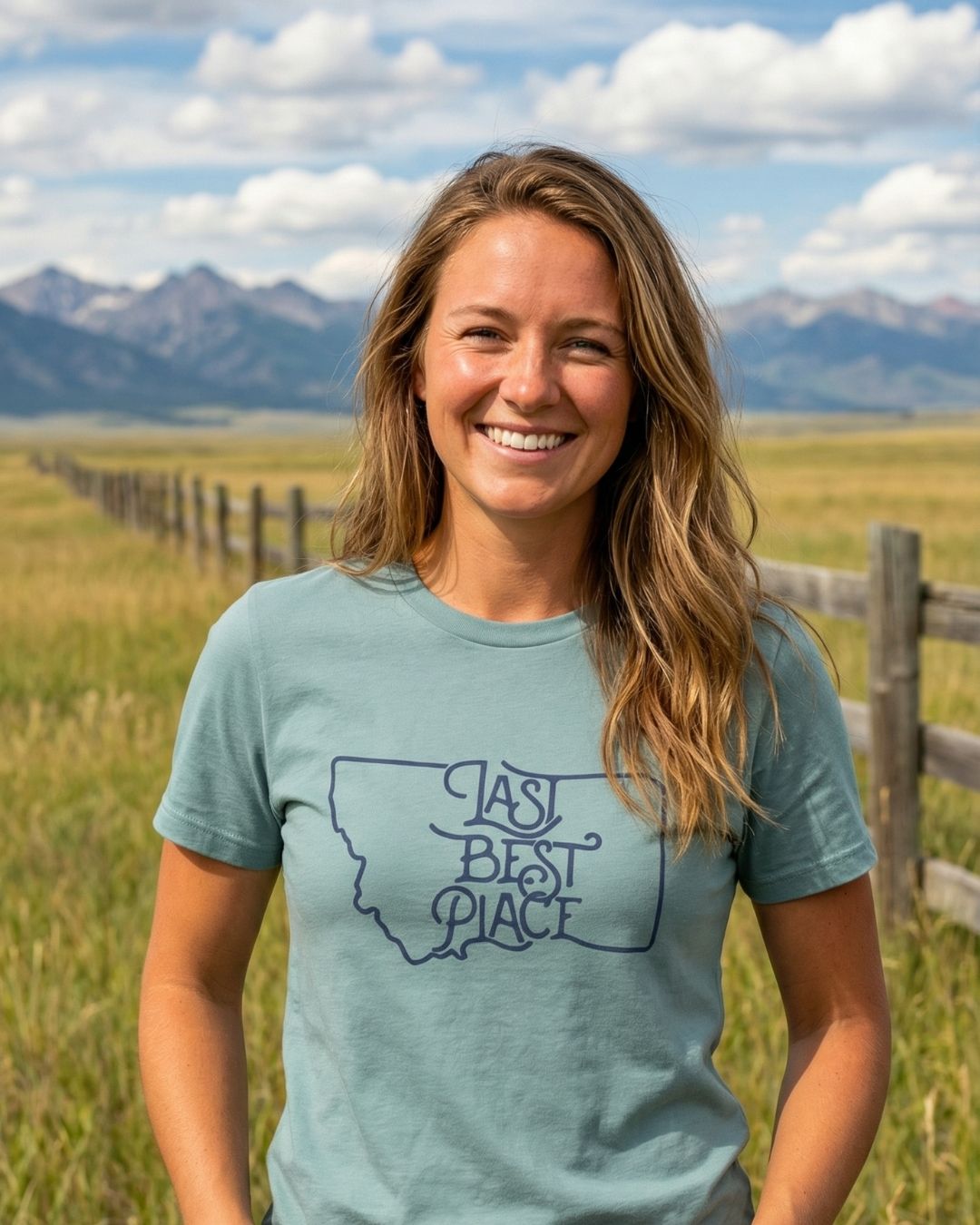 Montana Sea Foam River Rock-Dyed Women's Tee | Last Best Place