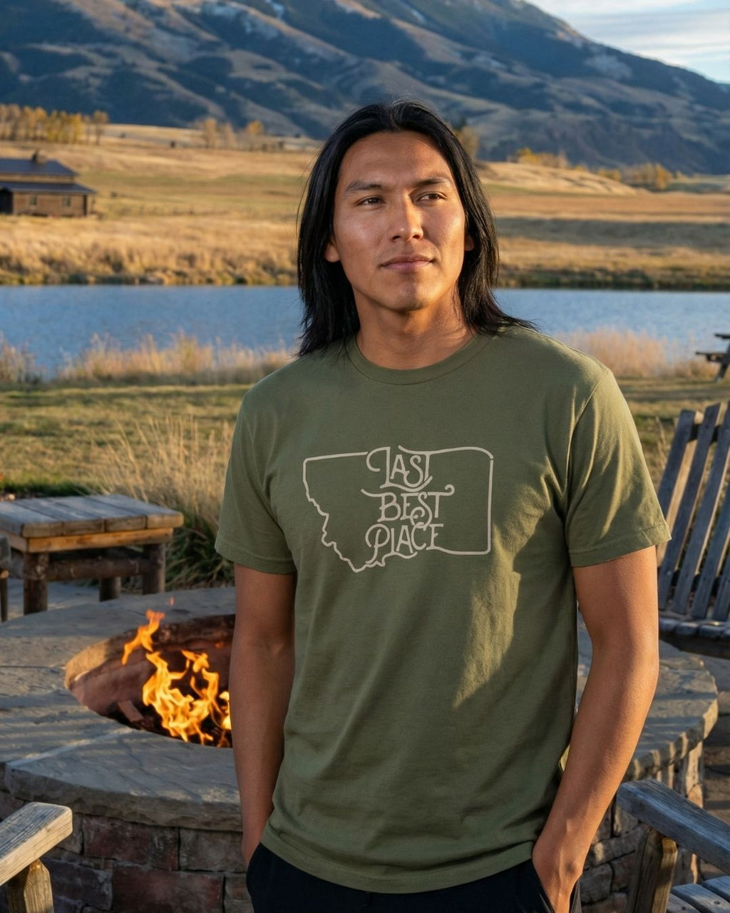Montana Spruce-Dyed Tee Men's Tee | Last Best Place
