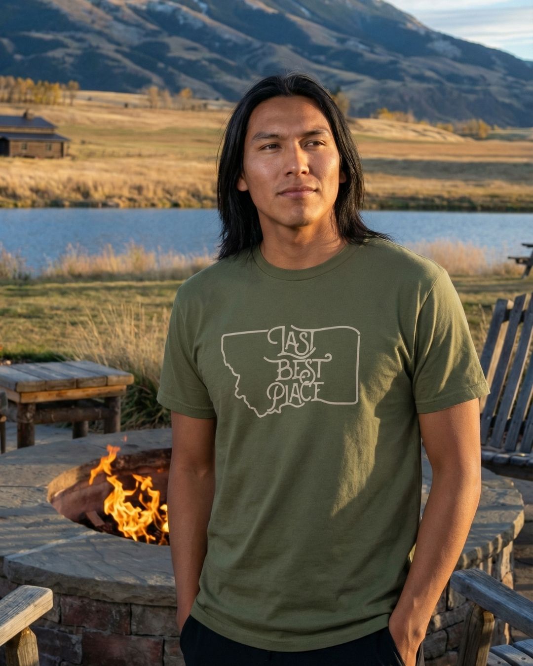 Montana Spruce-Dyed Tee Men's Tee | Last Best Place