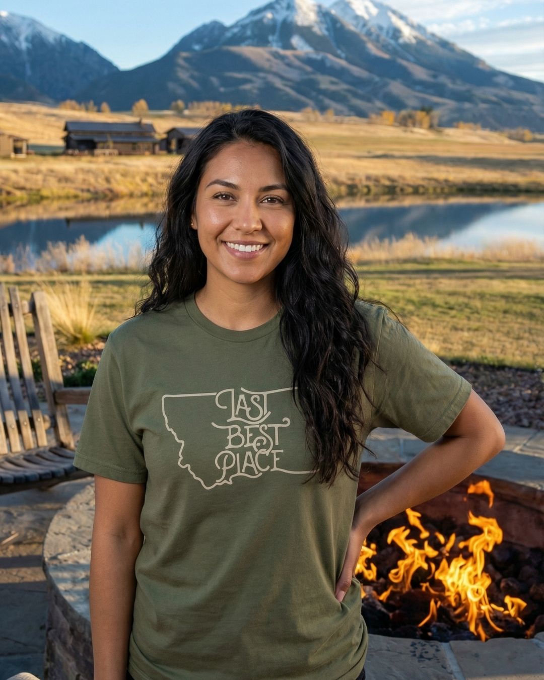 Montana Spruce-Dyed Women's Tee | Last Best Place